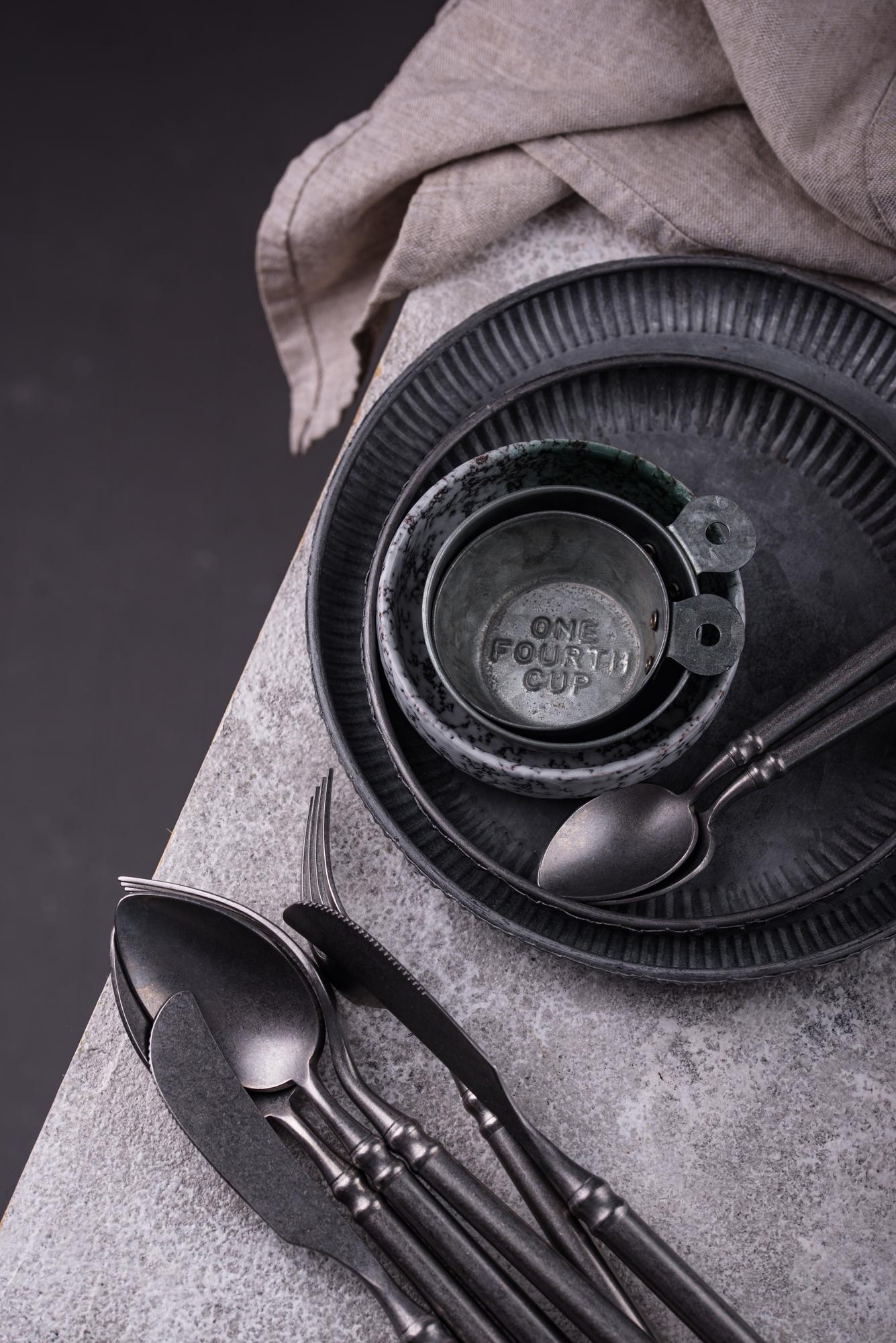 Workshop table setting with tools